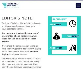Relievedbuying.com(Relieved the stress of Buying) Screenshot