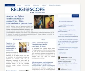 Religioscope.com(Informations et analyses sur les religions et les facteurs religieux dans le monde contemporain) Screenshot