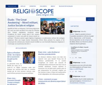Religioscope.info(Informations et analyses sur les religions et les facteurs religieux dans le monde contemporain) Screenshot