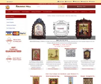 Religiousmall.com(Religiousmall Byzantine Icons Church and Christian home supplies) Screenshot