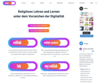 Relilab.org(Religiöses Lehren und Lernen heute) Screenshot