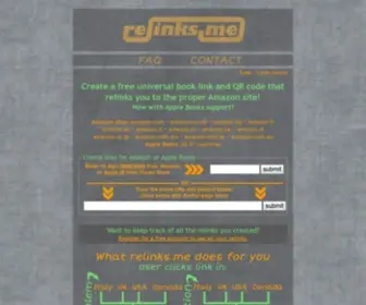 Relinks.me(Author's tool to create a free book link and QR code for Amazon) Screenshot