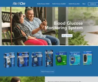 Relionbgm.com(ReliOn Blood Glucose Monitoring System. The ReliOn brand of blood glucose meters) Screenshot