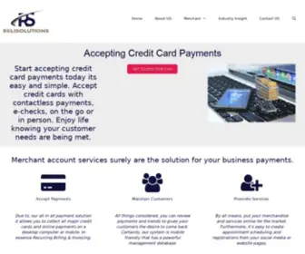 Relisolutions.us(Accepting credit card payments today with a new merchant account) Screenshot