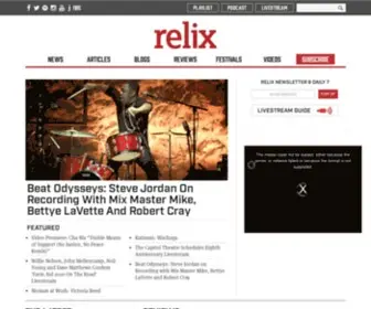 Relix.com(Relix Magazine) Screenshot