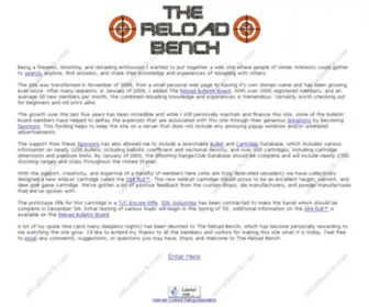 Reloadbench.com(The Reload Bench) Screenshot