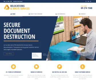 Relocations.co.nz(Secure Document Destruction and Paper Recycling) Screenshot