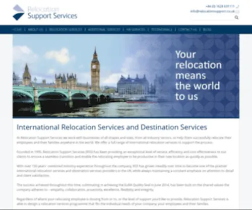 Relocationsupport.co.uk(International Relocation Services) Screenshot