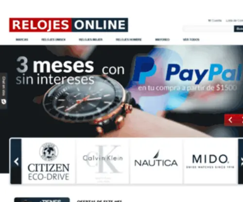 Relojesonline.com.mx(Relojes Online México) Screenshot