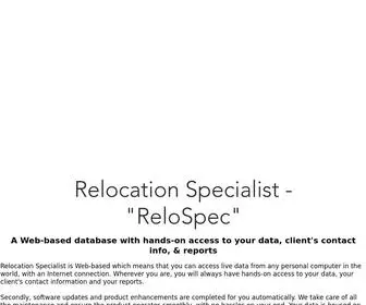 Relosoftware.com(Relospec) Screenshot