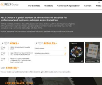 Relx.com(Information-based analytics and decision tools) Screenshot