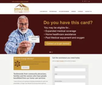 Remainathomeseniorcare.com(Remain At Home Senior Care) Screenshot