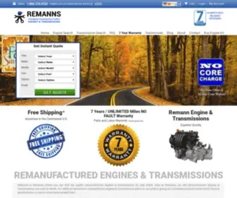 Remanns.com(Premium Remanufactured Engines For Sale) Screenshot