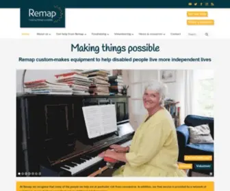 Remap.org.uk(Custom made equipment for disabled people) Screenshot