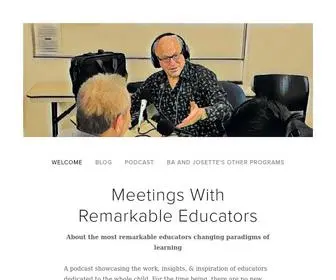 Remarkable-Educators.com(Meetings with Remarkable Educators) Screenshot