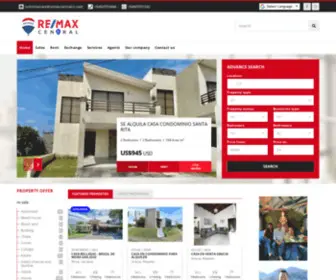 Remaxcentralcr.com(RE/MAX Central) Screenshot