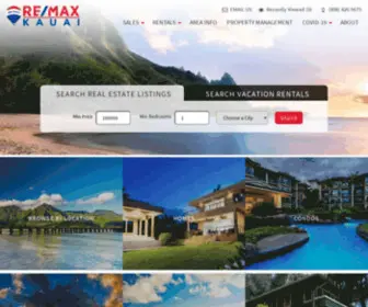 RemaxKauai.com(Kauai Vacation Rentals & Real Estate) Screenshot