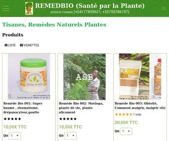 Remedbio.com(Afrique-Tisanes, santé par les plantes, Remèdes naturels) Screenshot