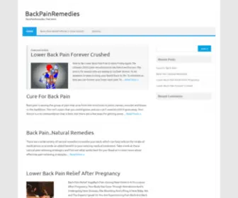 Remediesbackpain.com(The Leading Remedy Back Pain Site on the Net) Screenshot