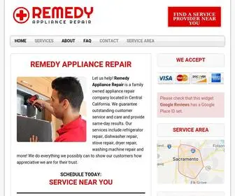 Remedyapplianceca.com(Remedy Appliance Repair Service) Screenshot