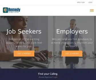 Remedystaffing.com(Remedy Staffing) Screenshot