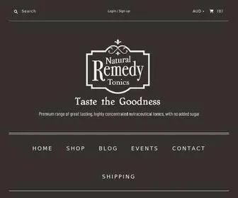 Remedytonics.com.au(Natural & Healthy Ginger Drinks and Tonics) Screenshot