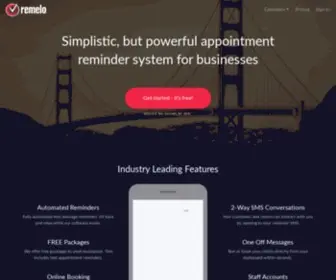 Remelo.com(SMS Appointment Reminders for Businesses (Free)) Screenshot