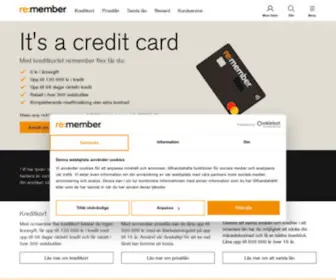 Remember.se(Re:member kreditkort och privatlån) Screenshot