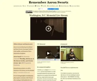 Rememberaaronsw.com(Remember Aaron Swartz) Screenshot