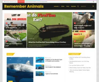 Rememberanimals.com(Remember Animals) Screenshot