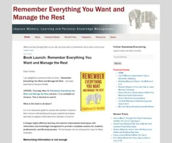 Remembereverything.org(Improve Memory) Screenshot