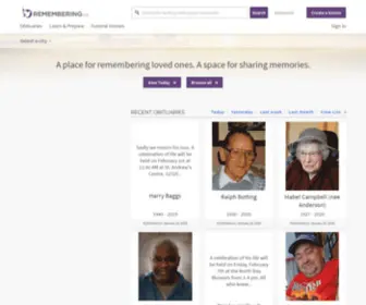 Remembering.ca(Postmedia Obituaries) Screenshot