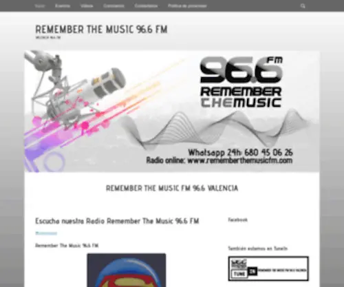 RememberthemusicFM.com(VALENCIA 96.6 FM) Screenshot