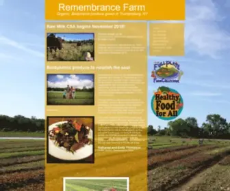 Remembrancefarm.org(A biodynamic vegetable farm in Trumansburg NY) Screenshot