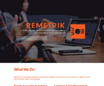 Remetrik.com(The Back Office For The Music Industry) Screenshot