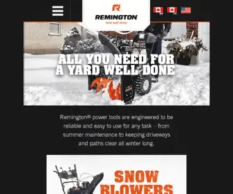 Remingtonpowertools.ca(Remington Power Tools Official Site) Screenshot