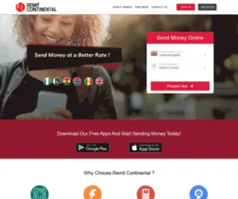 Remitcontinental.com(Remit Continental) Screenshot