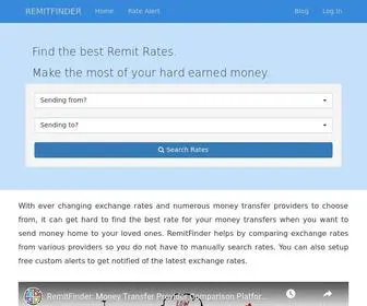Remitfinder.com(Compare exchange rates and money transfer providers to send money) Screenshot