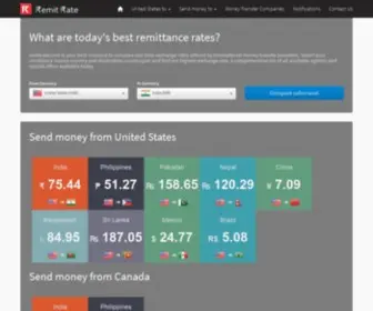 Remitrate.com(Compare live exchange rates to send money to India) Screenshot