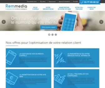 Remmedia.fr(Création et portabilité de numéros surtaxés et Audiotel©) Screenshot