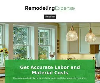 Remodelingexpense.com(Remodeling Cost Calculators) Screenshot
