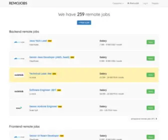 Remojobs.com(Remote jobs in IT for programmers) Screenshot