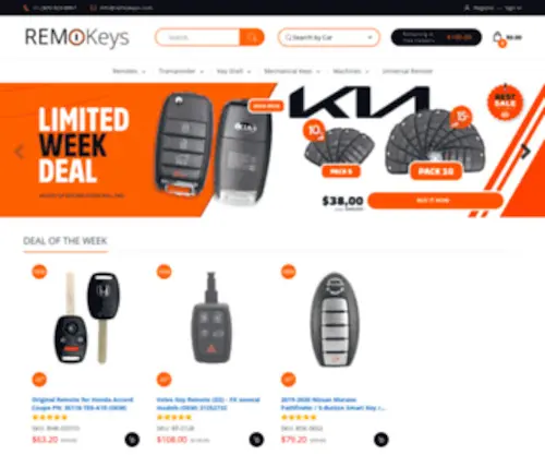 Remokeys.com(Wholesale Automotive Locksmith Supplies) Screenshot