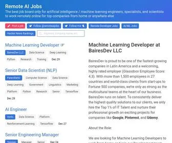 Remoteaijobs.com(Remote AI/ML Jobs) Screenshot