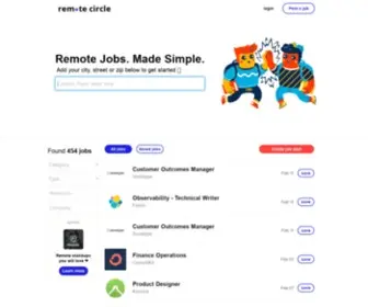 Remotecircle.com(Find the most qualified people in the most unexpected places) Screenshot