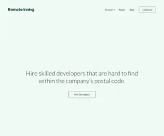 Remoteinning.com(Python, Django and JavaScript Remote Software Developers) Screenshot