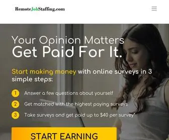 Remotejobstaffing.com(Your Opinion Matters) Screenshot