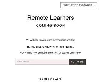 Remotelearnerglasses.com(Remote Learners) Screenshot