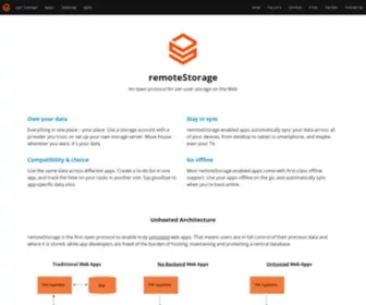 Remotestorage.io(An open protocol for per) Screenshot