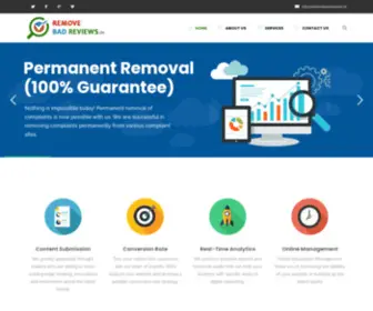 Removebadreviews.in(Permanent removal of complaints) Screenshot